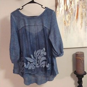 Beautiful  Blue Sweater Made in Italy